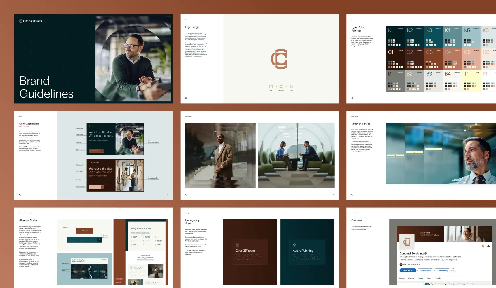 Concord brand guidelines spread